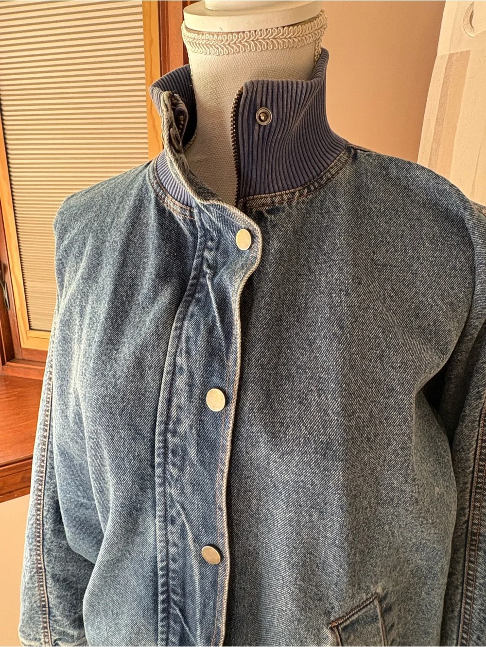 Paige Denim Jacket in Medium Wash - Picture 6 of 8